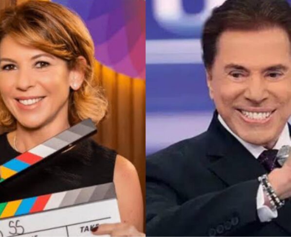 Daniela Beyruti, vice-presidente do SBT e Silvio Santos